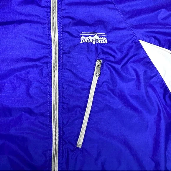 Patagonia Mens Velocity O2 Shell Windbreaker Full Zip Jacket Blue Size M - Picture 4 of 12